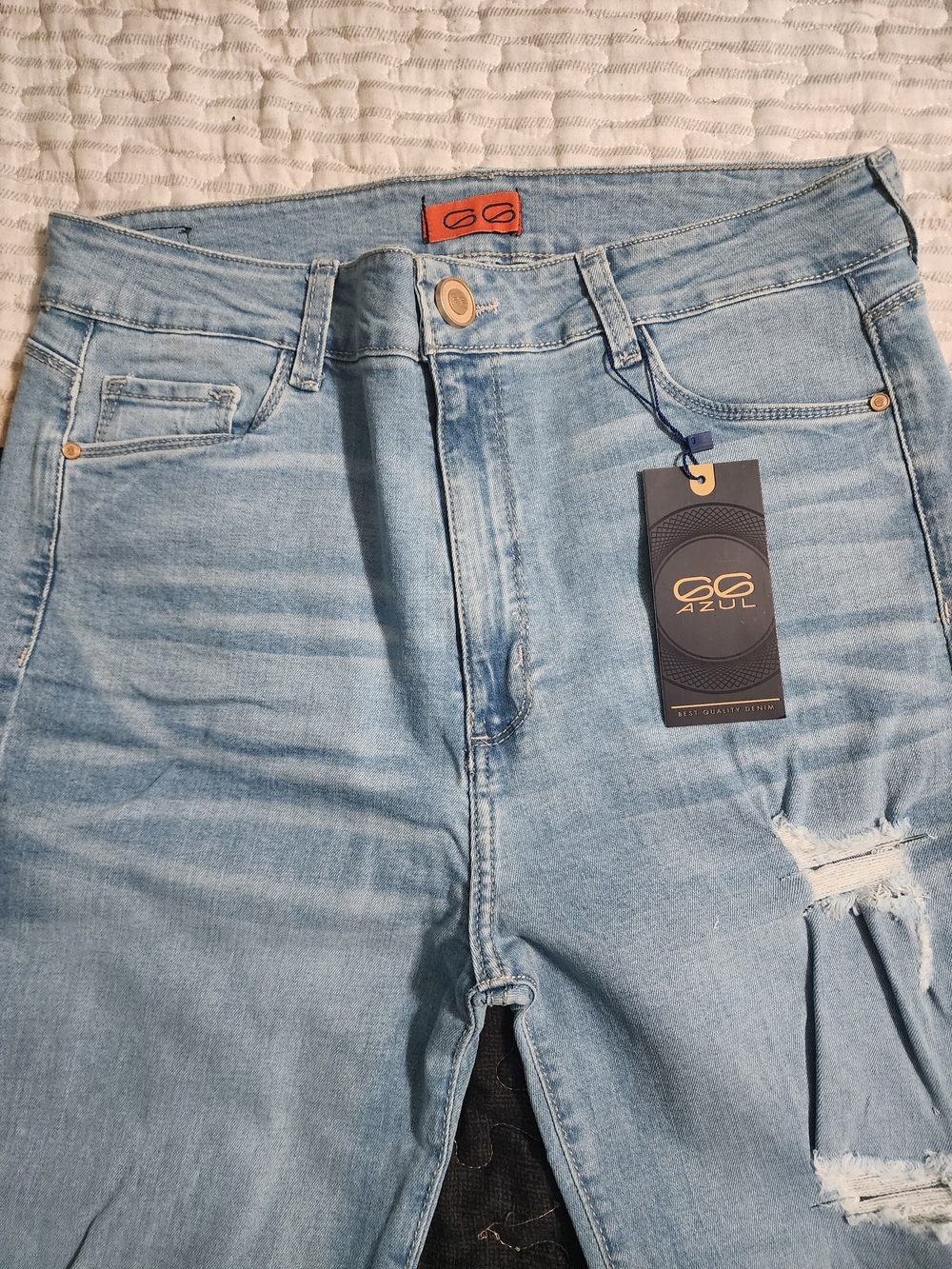 AZUL Women’s Light Blue Slim Straight Jeans